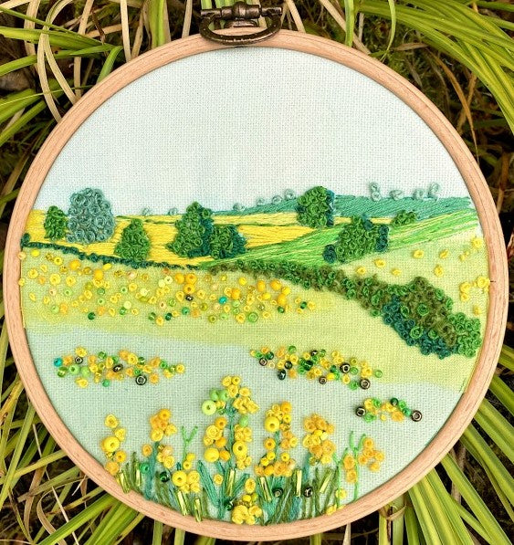 Hawthorn Handmade - Folk Blossom Embroidery Kit - Cross Street Flower Farm