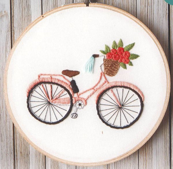 Bicycle Ride Embroidery Kit, Leisure Arts LEA49814