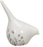 Ceramic White Bird Ornaments - PAIR - 11.5cm and 8.5cm