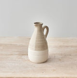 Natural Living Ceramic Glazed Jug, Bud Vase, Posy Vase - 14.5cm