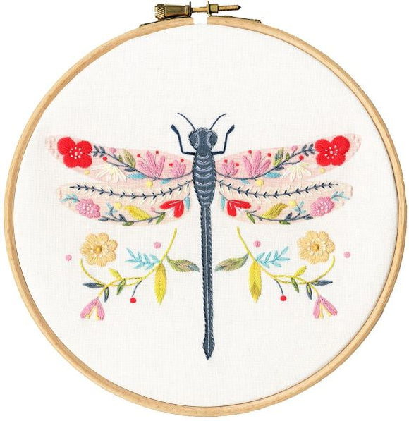 Dragonfly Embroidery Kit, With Hoop, Bothy Threads