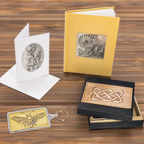 Metal Embossing Craft Kit, Set of 4 Projects Mixed Metals Sew