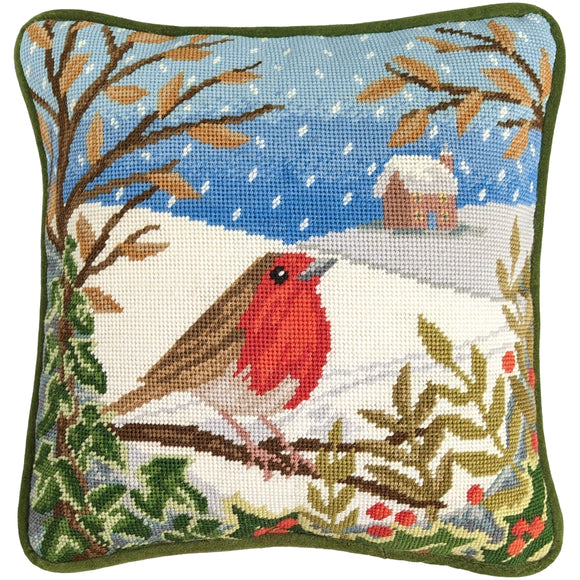 When Robins Appear Tapestry Kit, Needlepoint Kit Bothy Threads