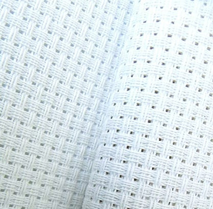 Aida 8 count Cotton Fabric, Zweigart 8ct Aida Binca - Fat Quarter, FA8WM1 White