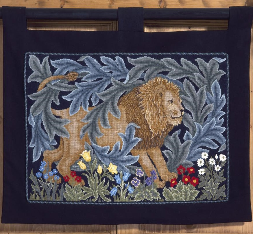 Lion Hunt Tapestry Kitwall-hanging Charted Counted Cross -  Canada