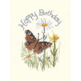 Cross Stitch Kit Butterfly Greeting Card, Counted Cross Stitch CDG24