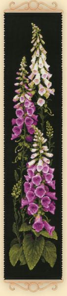 Foxgloves Cross Stitch Kit Banner, Riolis R1629