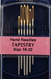 Tapestry Needles, Gold Eye PREMIUM Tapestry Needles, SIZE 18 -22