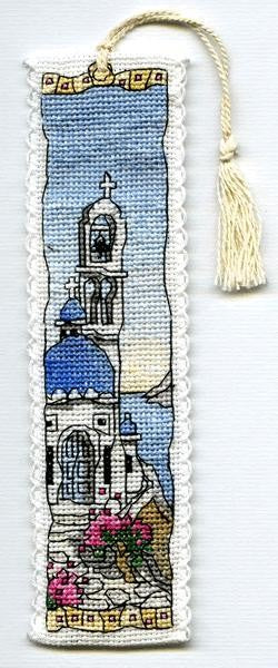 Greek Island Bookmark Cross Stitch Kit, Michael Powell Art BM004