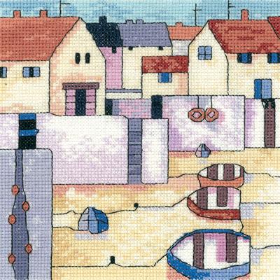 Harbour View Cross Stitch Kit, Heritage Crafts Painted Harbours