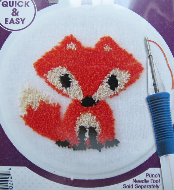 Punch Needle Kit, Fox Punch Needle Embroidery Starter Kit 222