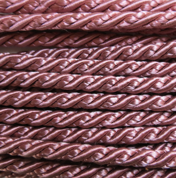 Trimming Cord, Luxury Cambridge Twisted Crepe Cord -Dusky Rose 8mm