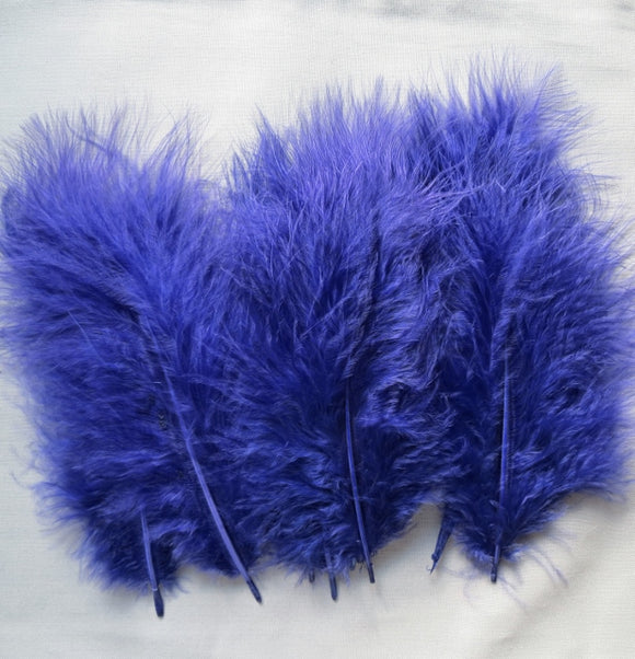 Marabou Feathers, Luxury Marabout Feathers - Premium Purple x 12