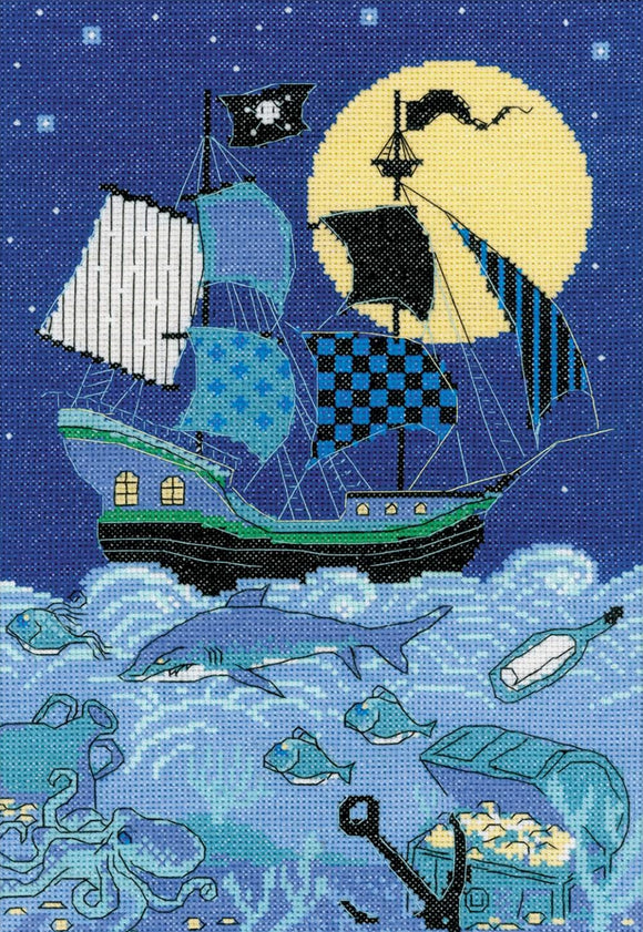 Cross Stitch Kit Pirate Ship Counted Cross Stitch Kit R1511