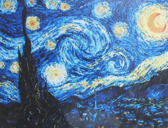 Van Gogh Starry Night Cross Stitch Kit, Riolis R1088