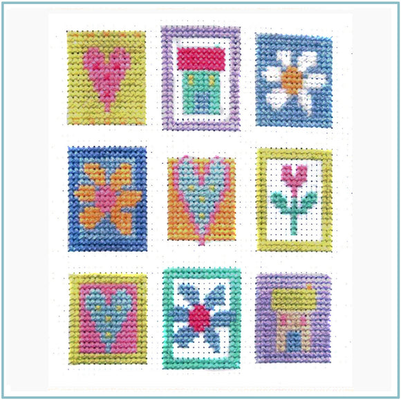 Patchwork Squares Cross Stitch Kit, The Stitching Shed