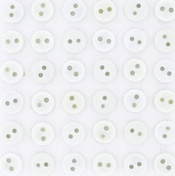 Micro Buttons Embellishments - Micro Round White 3mm Button Pack