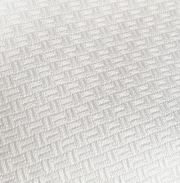 Zweigart Gerstenkorn Fabric, Huck, Swedish Weaving 8ct PER METER -White 100