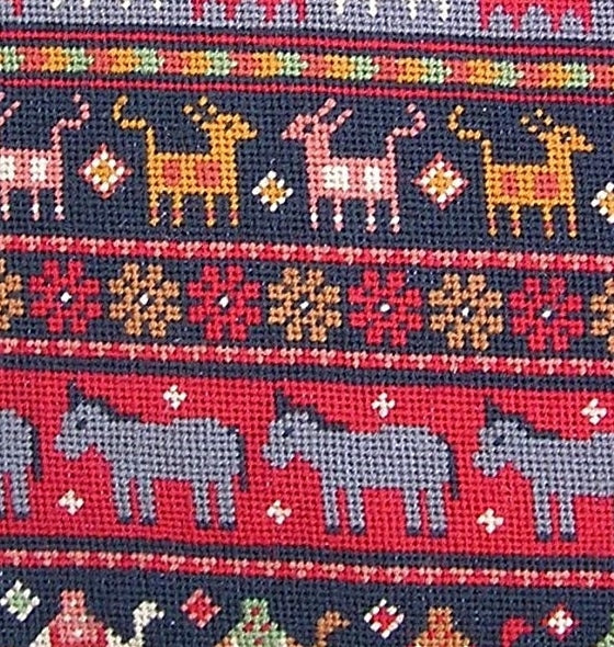 Animal Kelim Tapestry Kit, Needlepoint Kit, The Fei Collection Sew