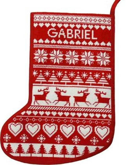 Christmas Reindeer Stocking Tapestry Needlepoint Kit, One Off Needlework