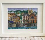 Fowey Harbour, Cornwall Counted Cross Stitch Kit, Emma Louise Art Stitch
