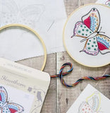 Butterfly Embroidery Kit with Hoop, Hawthorn Handmade