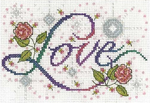 Love Cross Stitch Kit, Design Works 2875