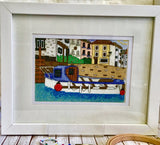 Polperro Harbour, Cornwall Counted Cross Stitch Kit, Emma Louise Art Stitch
