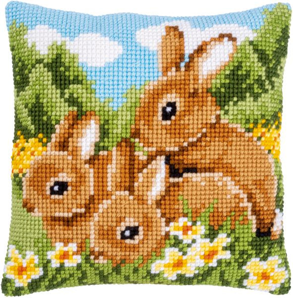 Rabbits among Daffodils CROSS Stitch Tapestry Kit, Vervaco PN-0009100