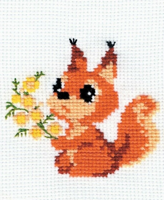 Small Squirrel Cross Stitch Kit, Riolis R579