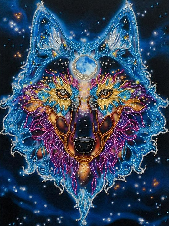 The Protector, Wolf Embroidery Kit, Bead Work Kit VDV, TN-0913