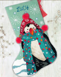 Fuzzy Penguin Stocking Tapestry Needlepoint Kit, Dimensions