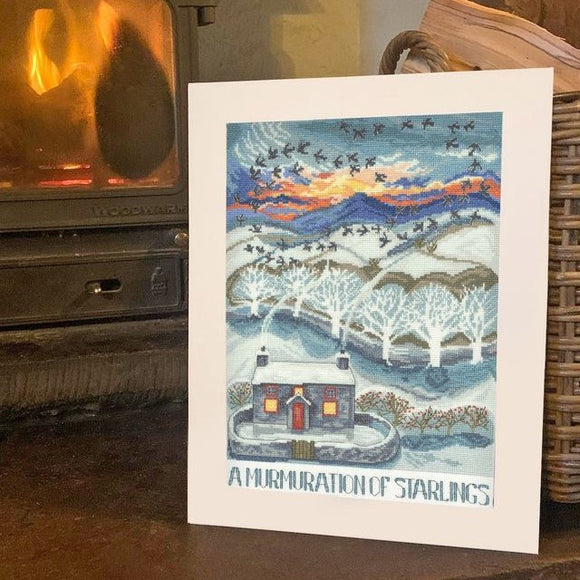 A Murmeration of Starlings Cross Stitch Kit, Bothy Threads