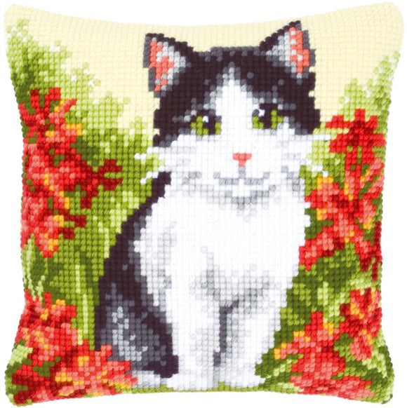 Black and White Cat CROSS Stitch Tapestry Kit, Vervaco PN-0143701