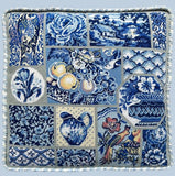Glorafilia Tapestry Kit Needlepoint Kit, Blue and White China Patchwork