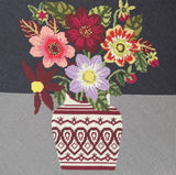 Burgundy Dahlias Tapestry Kit, Appletons Needlepoint