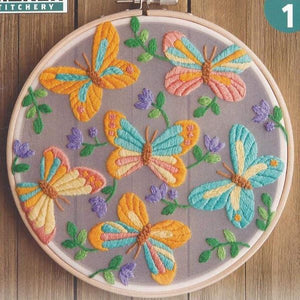 Butterflies Organza Embroidery Kit, Leisure Arts LEA49805