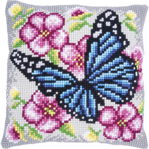 Butterfly Among Flowers CROSS Stitch Tapestry Kit, Vervaco PN-0199095