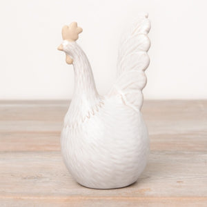 Glazed Pottery Ceramic Hen Ornament - 15.5cm