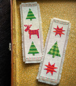 Checkered Christmas Trees Bookmarks Cross Stitch Kit, Vervaco PN-0147559
