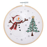 Christmas Snowman Embroidery Kit, with hoop, Trimits TCK120