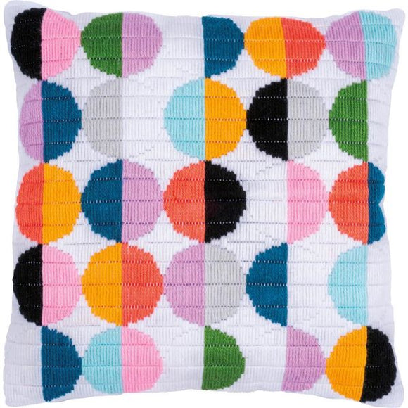 Circles Long Stitch Kit, Vervaco Cushion Front pn-0199328