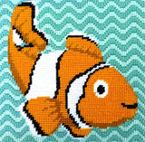 Clown Fish Tapestry Kit, Needlepoint Starter, Sew Needlecraft