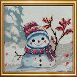 Snowman Cross Stitch Kit, Aine A1012