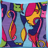 Colourful Cats Tapestry Kit, Design Works 2614