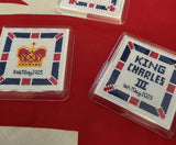 King Charles Cross Stitch Kit, Heritage Crafts -Coronation Coaster