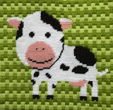 Cow Tapestry Kit, Needlepoint Starter, Sew Needlecraft