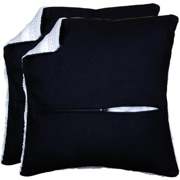 Cushion Backs with Zip, 45 x 45cm *SET OF 2* - Black PN-0231006