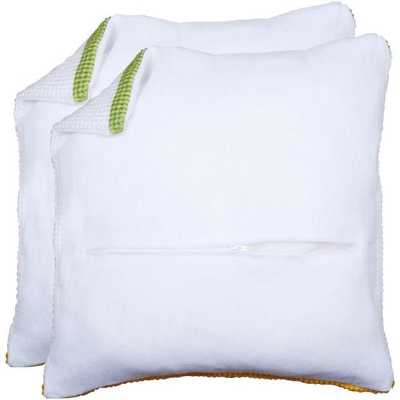 Cushion Backs with Zip, 45 x 45cm *SET OF 2* - White PN-0231005