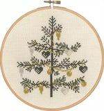 Mistletoe Cross Stitch Kit, (with hoop) Permin P13-3203
